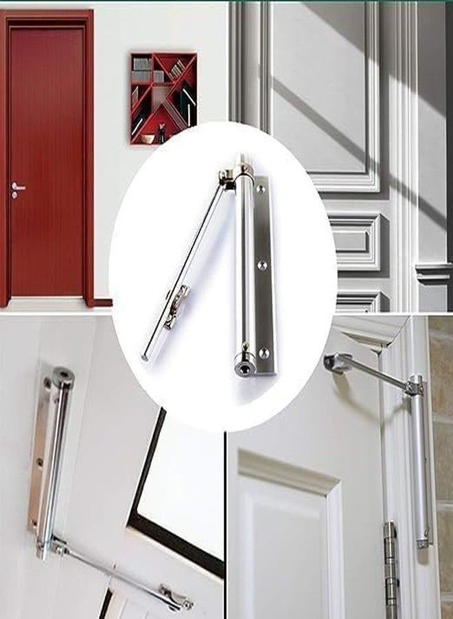 DIKSUL Spring Door Closers for Light Weight Door, Residential Commercial Purpose with Fitting Set, Automatic Door Closer, Easy Install Self-Closing Hinged Doors with Weather Stripping Draft Stopper - Image 4